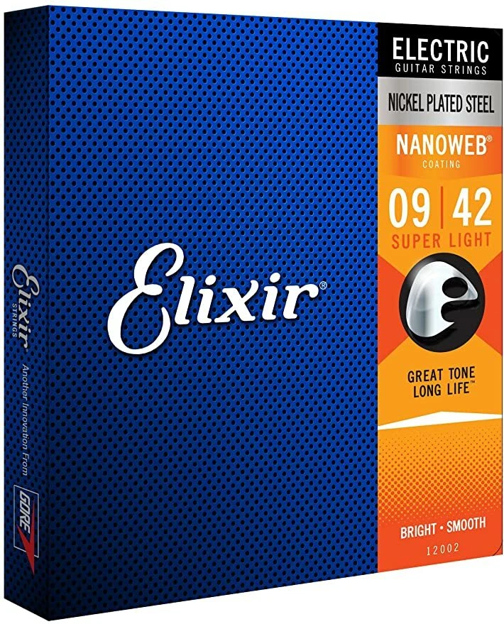 Струны для электрогитары Elixir никелевые Nanoweb 12002 (суперлегкие 9-42) - Изображение 1 из 1