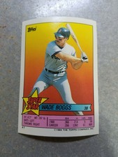 Wade Boggs 1989 Topps Superstar #7 BLANK Proof Boston Red Sox RARE Glossy