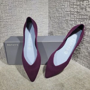 Rothy's The Merino Collection Aubergine Pointed Flat Shoes Womens Multiple Sizes - Picture 1 of 11