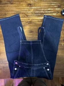 Girls Denim Bibs. Size 8. Slightly Worn. - Picture 1 of 2