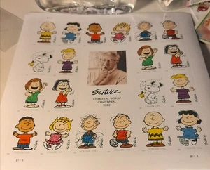 4 SHEETS 80 Stamps Forever Charlie Brown Schulz CENTENNIAL FOREVER Value 58.40 - Picture 1 of 1