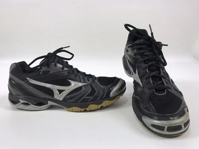 Mizuno Wave Bolt 2 Volleyball Shoes Black Silver Womens Size 10 - Image 1 of 4