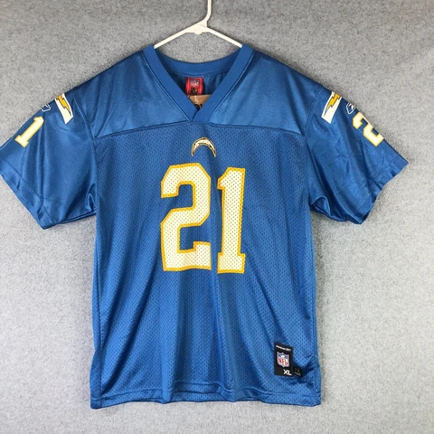 Ladanian Tomlinson Jersey Youth Extra Large Blue Reebok San Diego Chargers #21 Cover