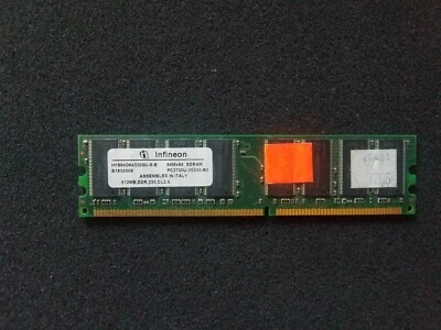 Infineon 512MB , DDR ,184 PIN , PC-2700 ( Model: HYS64D64320GU-6-B ) - Image 1 of 3