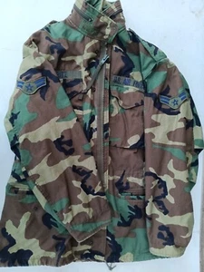 US Army Coat Cold Weather Field Woodland Camo 8415-01-099-7839 - Large Long  - Picture 1 of 8
