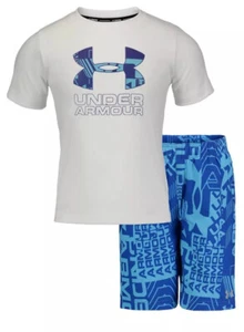 NWT UNDER ARMOUR BOYS SIZE 4 ~ TWO PIECE VOLLEY SWIM SET MSRP $40.00 - Picture 1 of 12