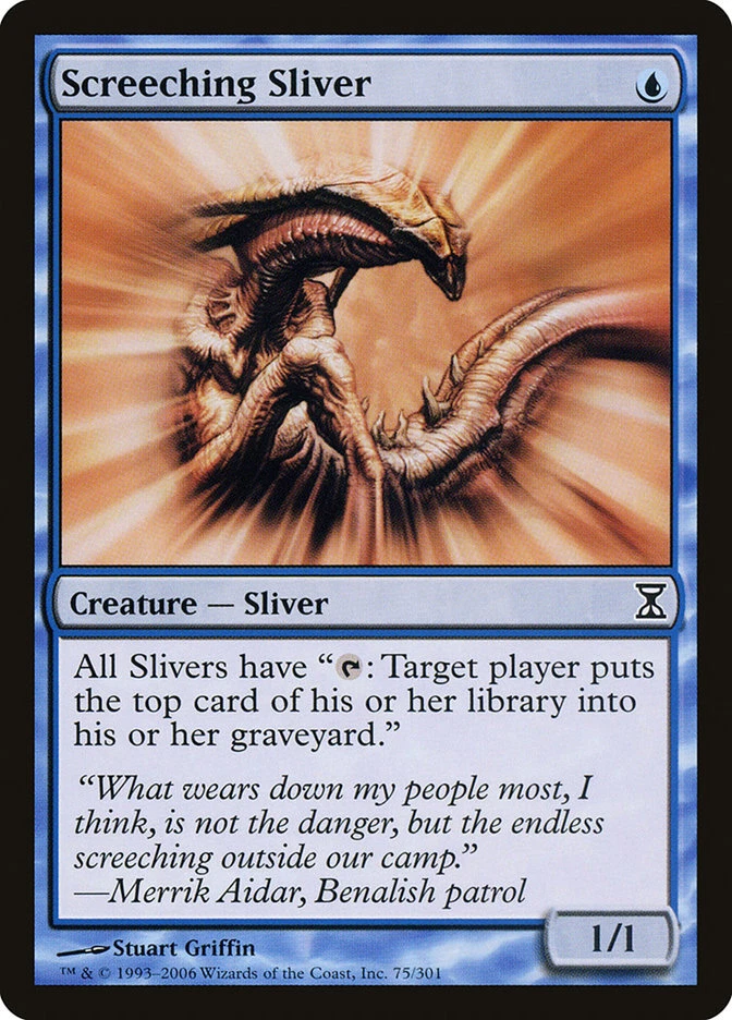 1x Screeching Sliver - NM (pack fresh) - Time Spiral - SPARROW MAGIC mtg - Image 1 of 1