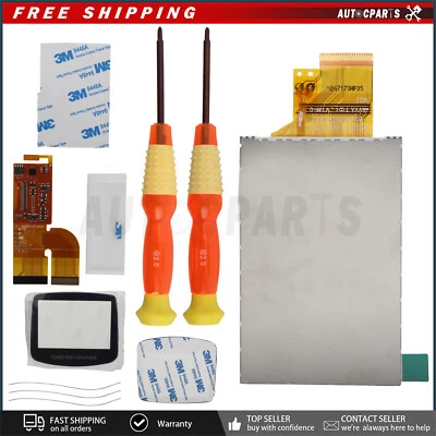 AUTOCPARTS Screen MOD LCD Backlight Kit Fit For Nintendo GBA IPS v2 Game Boy Advance New