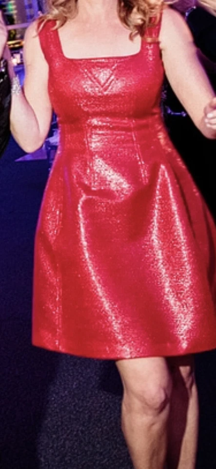 Carven красный сплетенный платье Sz EU 38 США 4 - Изображение 1 из 4