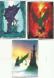 GRANT WOODBRIDGE DRAGON STICKERS DECAL FROM 1996 VERY RARE SET OF THREE - Picture 1 of 1