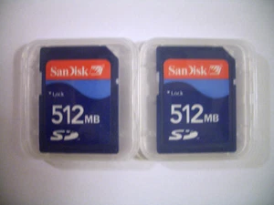 2 SD CARD SANDISK 512MB FOR MOULTRIE WILDVIEW BUSHNELL AND OTHER GAME CAM  - Picture 1 of 1