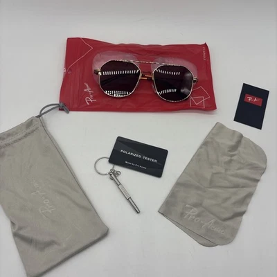 Gafas de sol Pro Acme polarizadas retro cuadradas para mujer, marrón degradado Foto 1 de 4