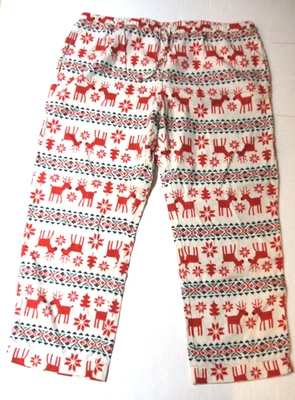 Pantalones de pijama de franela Hanna Andersson Holiday Dear Deer unisex adulto XXL Foto 1 de 4