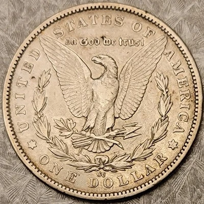 1890-CC VAM-4 Tailbar Morgan Silver Dollar (Looks VF/XF) - RARE CARSON CITY VAM! - Image 1 of 3