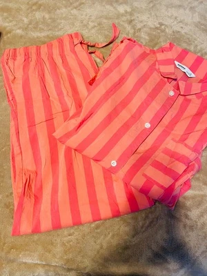 Conjunto de pijama Sonoma Goods listra rosa sombra estilo masculino sob medida GG novo - Imagem 1 de 3