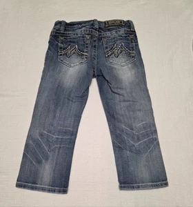 Girls Miss Me Blue Denim Capri Jeans Size 14 Blue - Picture 1 of 8