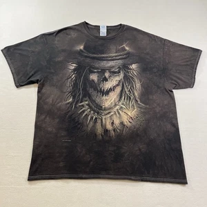 2013 James Ryman Graphic Scarecrow Horror Tie Dye Brown T-Shirt Size 2XL Y2K - Picture 1 of 8