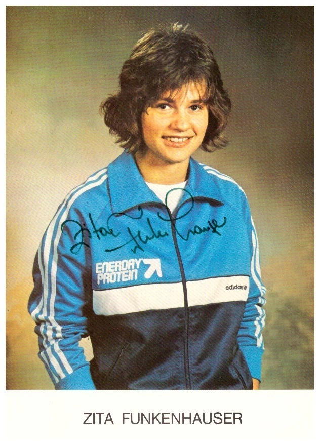 Zita Funkenhauser Fechten (1.OS 1984) Autogrammkarte 1984 (11.25) - Bild 1 von 1