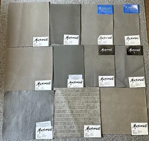 Lote de 11 muestras de tela Maxwell gris terroso safari serpiente rinoceronte dorado artesanías - Imagen 1 de 16