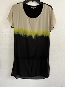 Bandolera Jeika Shift Dress Chiffon Hem Black Multi Size EU 36 UK 10 FR 38 I 40 - Picture 1 of 7
