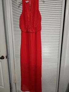 LONDON TIMES ÄRMELLOSES korallefarbenes Maxikleid mit Spitze. GR 10 - Bild 1 von 6