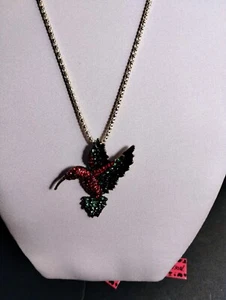 Collar de estrás rojo colibrí - Imagen 1 de 5