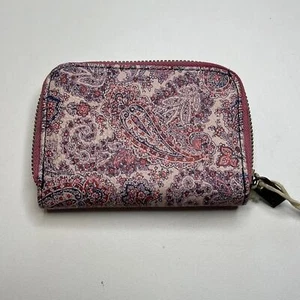 Lucky Brand Pink & Purple Paisley Print Zip-Around Manicure Set Wallet, NWT!! - Picture 1 of 5