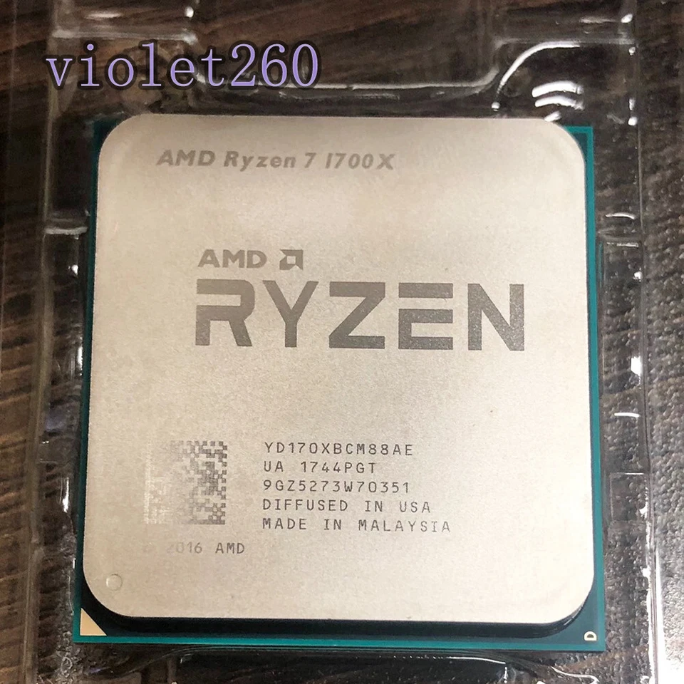 AMD Ryzen 7 1700X AM4 CPU Processor  R7 1700X 3.4 GHz 8-core 16MB Desktop 95W - Image 1 of 1