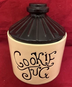 Vintage 2 Piece Large Moonshine Style Cookie Jug Jar - Picture 1 of 10
