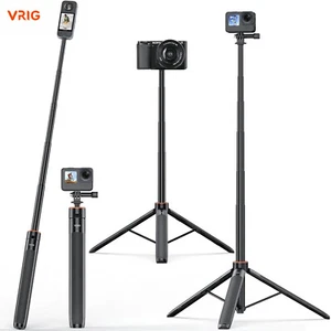 TP-21 Mini Selfie Stick Handheld Tripod Stand for GoPro 12 11 10 9 DSLR Camera - Picture 1 of 12