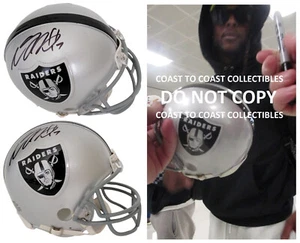 Davante Adams signed Las Vegas Raiders football mini helmet proof COA autograph - Picture 1 of 4