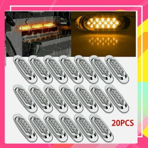 20x Amber LED Side Marker Lights RV Truck Trailer Clearance Light Waterproof - Picture 1 of 11