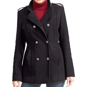 Longjacke Wolljacke Jacke Damenjacke Winterjacke Schurwolle marine 25 (50) - Bild 1 von 4