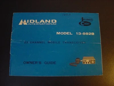 Midland 13-882B 23 Channel Mobile Transceiver CB Radio Owner's Manual/Guide  - Image 1 of 4