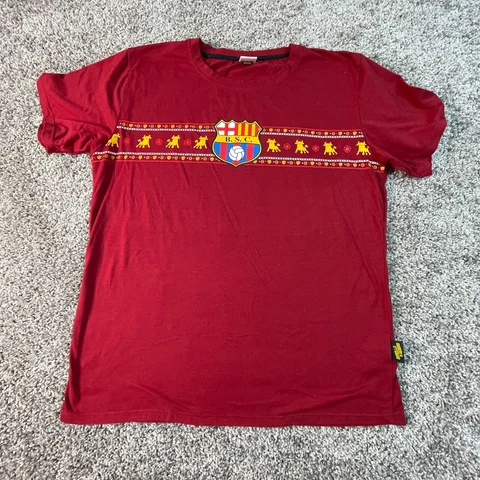 Barcelona Shirt Adult Medium Red B.S.C Soccer Futbol Cotton Mens Cover