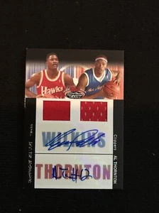 Dominique Wilkins 2007-08 Stadium Club Al Thornton Dual Rookie Jersey Auto - Picture 1 of 2