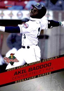 2018 Cedar Rapids Kernels Choice #1 Akil Baddoo Conyers Georgia GA Baseball Card