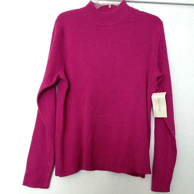 Studio Works Ladies Long Sleeve Top Size XL 55% Cotton -45% Acrylic- Berry - Image 1 of 4
