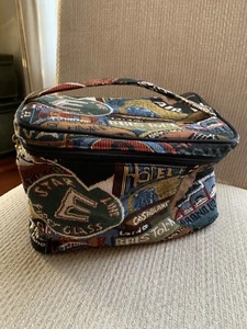 Vintage Tapestry make up bag with Mirror - Picture 1 of 7