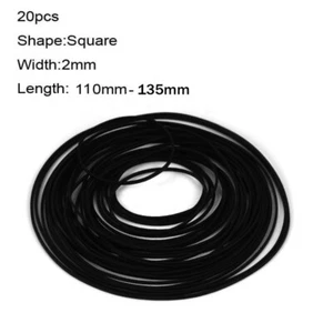 20pc 2mm 110-135mm Universal Mix Cassette Rubber Drive Tape Machine Square Belts - Picture 1 of 6