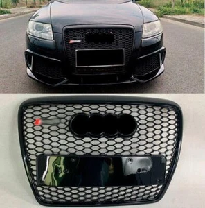 For Audi A6 C6 2005-2011 RS6 Style Front Bumper Mesh Grille Black Honeycomb - Bild 1 von 5