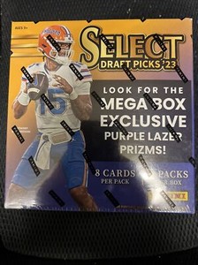 2023 Panini Select Draft Picks Trading Cards Mega Box - Purple Lazer Prizms