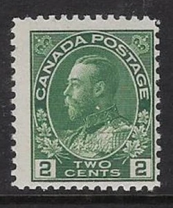 Canada 2¢ Green 1923 Admiral, Sc #107 Wet Printing, F, NH, CV $20.00 - dw18h - Picture 1 of 1