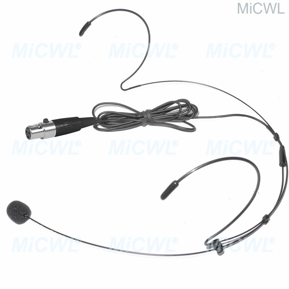 black headset microphone for AKG  Samson wireless mini xlr 3pin TA3F WMS70 - Image 1 of 3