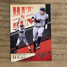 2019 Panini Leather & Lumber Hit-N-Run Alex Rodriguez #HNR-8 New York Yankees