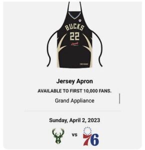 Milwaukee Bucks S.G.A April 2 2023 Kris Middleton Jersey Apron