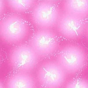 SALE 1/2 Yard Pixie Silhouettes Glow In The Dark 3.99 Ships Any Amount Of Fabric - Picture 1 of 3