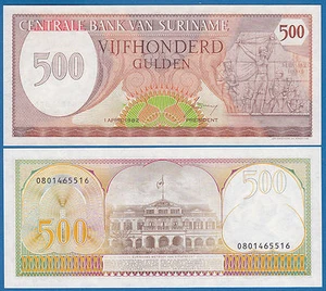Surinam 500 Gulden 1982 P 129 UNC - Imagen 1 de 1