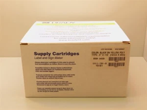 Brady #64326 .5"x110' Black on Yellow Polyester Tape for Labelizer Plus Printer - Picture 1 of 3