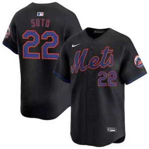 New York Mets Juan Soto #22 White or Black Officially Licensed Jersey - Picture 1 of 7
